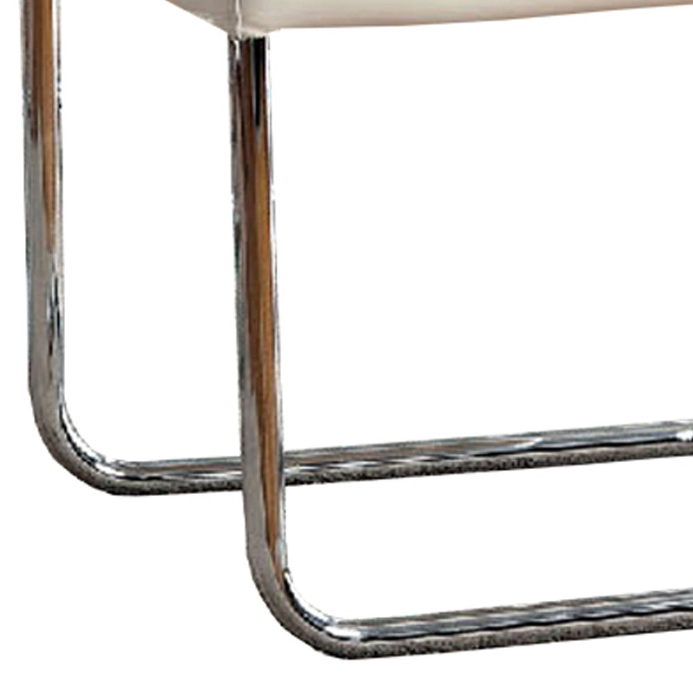 Lodia I Contemporary Side Chair, White, Set of 2 - FOA-CM3825WH-SC-2PK