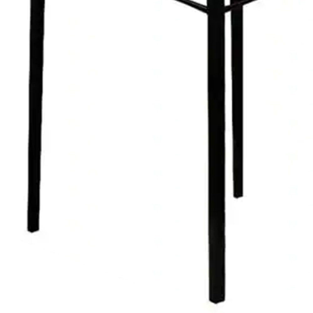 5 Piece Metal And Wood Counter Height Table Set In Antique Brown - FOA-CM3920PT-5PK