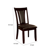 Brent Transitional Side Chair, Dark Cherry Finish, Set Of 2 - BM131987