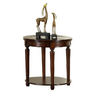 GRANVIA Contemporary End Table, Dark Cherry - FOA-CM4131E