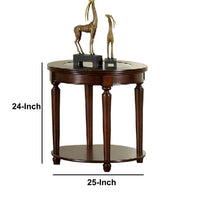 GRANVIA Contemporary End Table, Dark Cherry - FOA-CM4131E