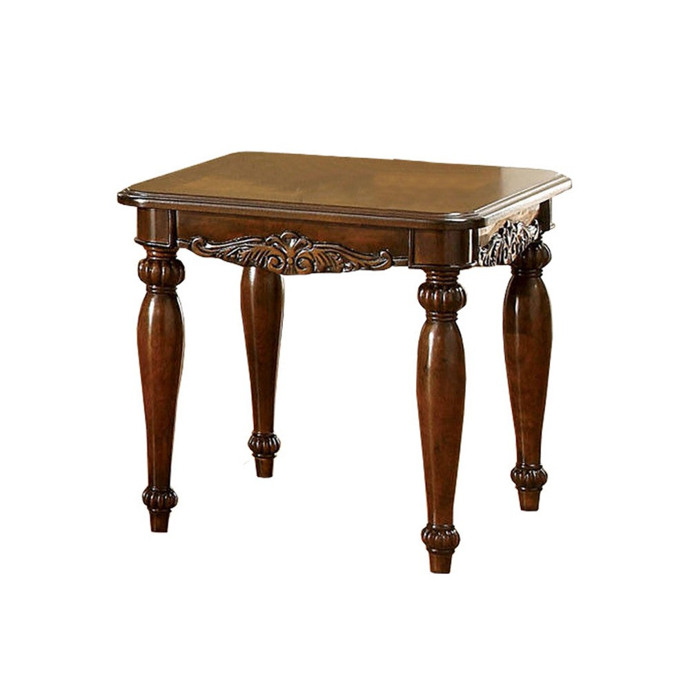 Wooden Coffee & End Tables Set, Cherry Brown, Pack of 3 - BM166160