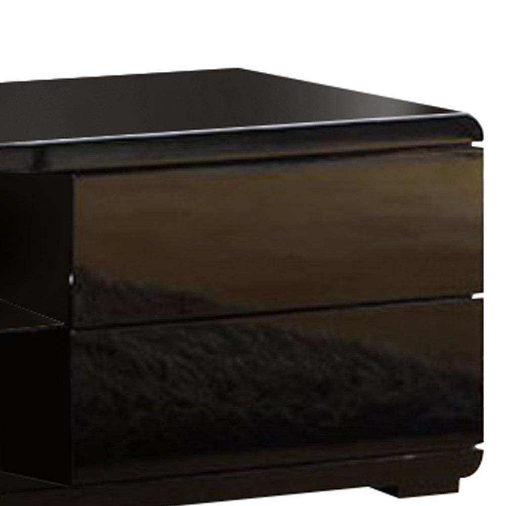 Urbane Contemporary 59' TV Console, Black - FOA-CM5530BK-TV