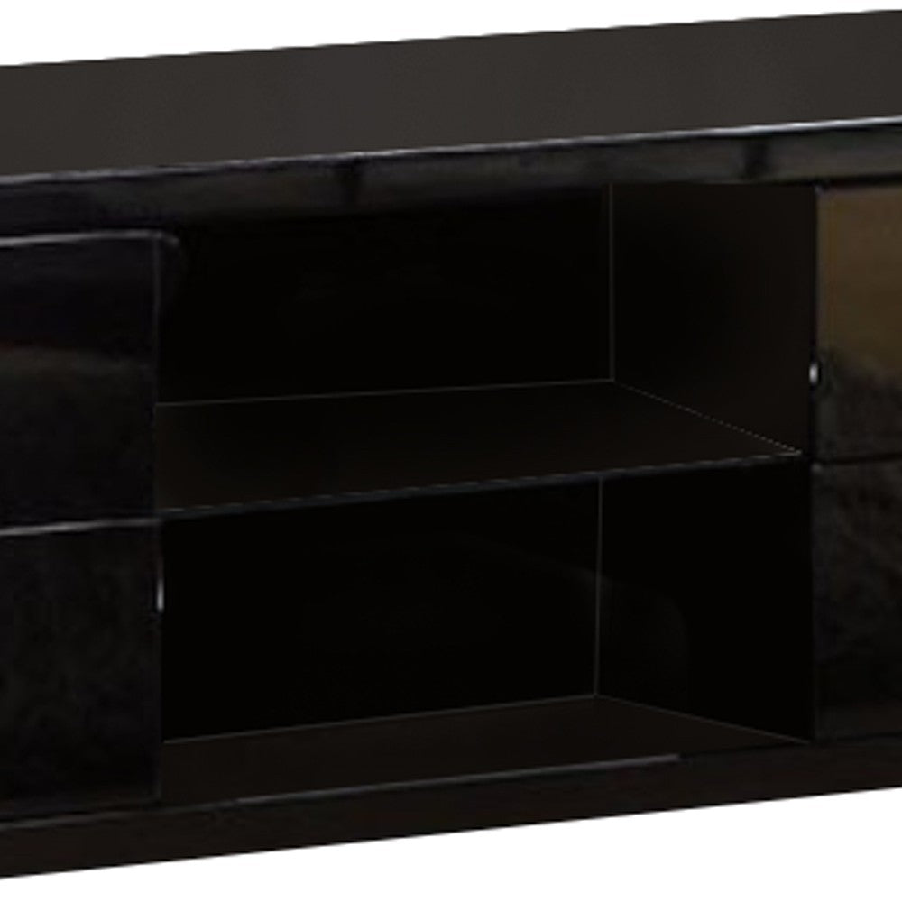 Urbane Contemporary 59' TV Console, Black - FOA-CM5530BK-TV