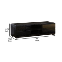 Urbane Contemporary 59' TV Console, Black - FOA-CM5530BK-TV