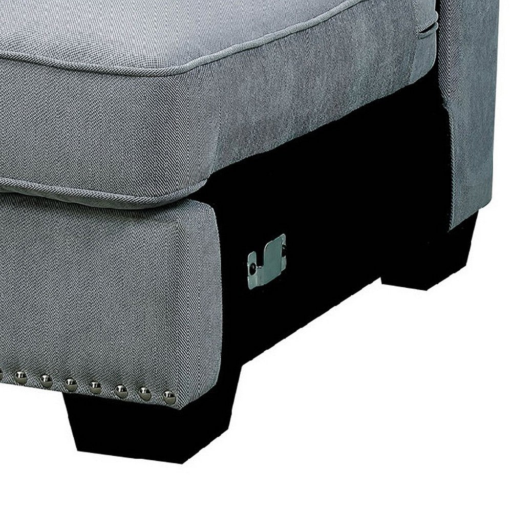 Skyler II Traditional Armless Chair, Gray Finish - FOA-CM6156GY-CH