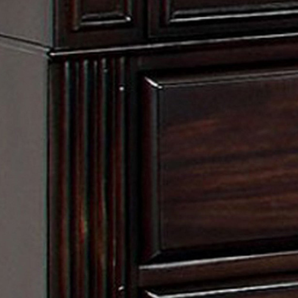 BM137844 Syracuse Traditional Style Beautiful Nightstand, Dark Walnut