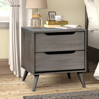 Lennart Mid Century Modern Nightstand, Gray - BM123113