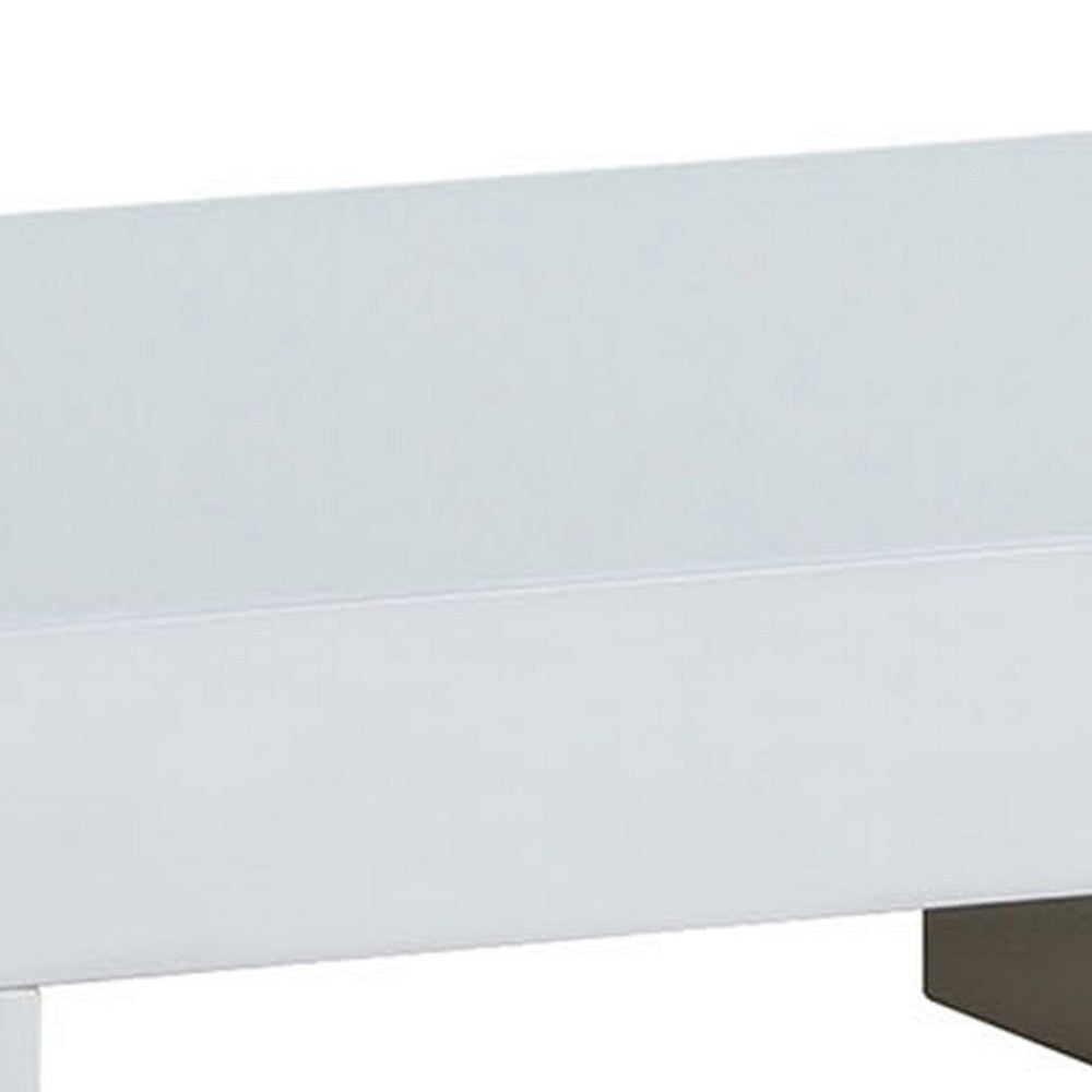 Finely Designed Contemporary Solid Wood Night Stand, Glossy White - FOA-CM7550N