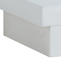 Finely Designed Contemporary Solid Wood Night Stand, Glossy White - FOA-CM7550N