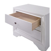 Contemporary Solid Wood Night Stand With Jewelry Drawers, White - FOA-CM7552N
