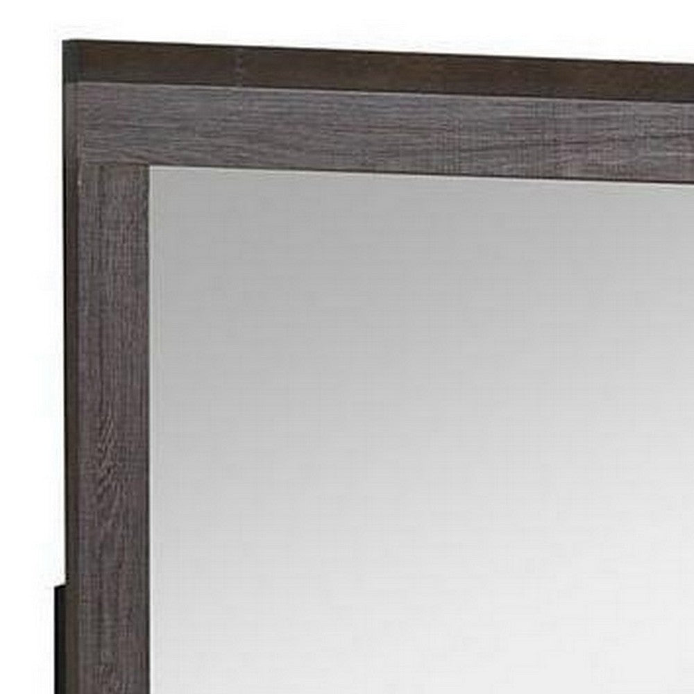 Manvel Contemporary Mirror, Two Tone Antique Gray - FOA-CM7867M