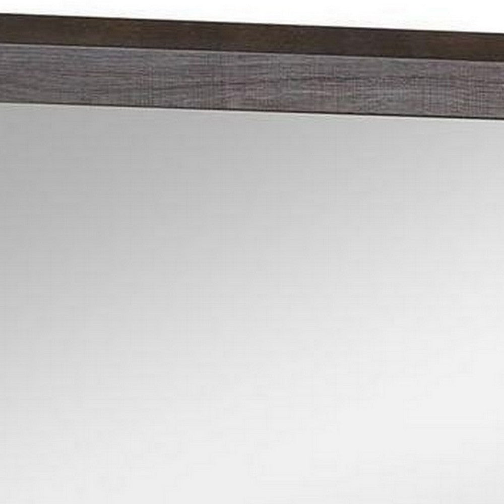 Manvel Contemporary Mirror, Two Tone Antique Gray - FOA-CM7867M