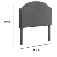 Hasselt Gray Twin Size Headboard - FOA-CM7880GY-HB-T