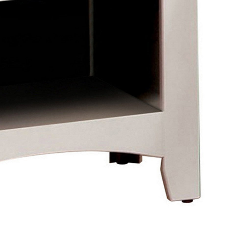BM122965 Omnus Wood Night Stand, White Finish