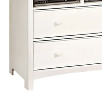 Contemporary Style Wooden Media Chest, White - FOA-CM7905WH-TV