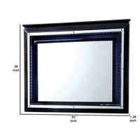 Bellaova Contemporary Style Mirror, Black - FOA-CM7979BK-M