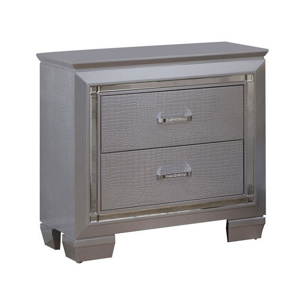 Bellanova Contemporary Night Stand In Silver - BM123298
