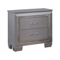 Bellanova Contemporary Night Stand In Silver - BM123298