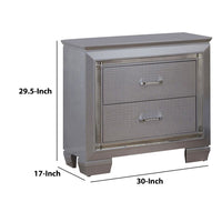 Bellanova Contemporary Night Stand In Silver - BM123298