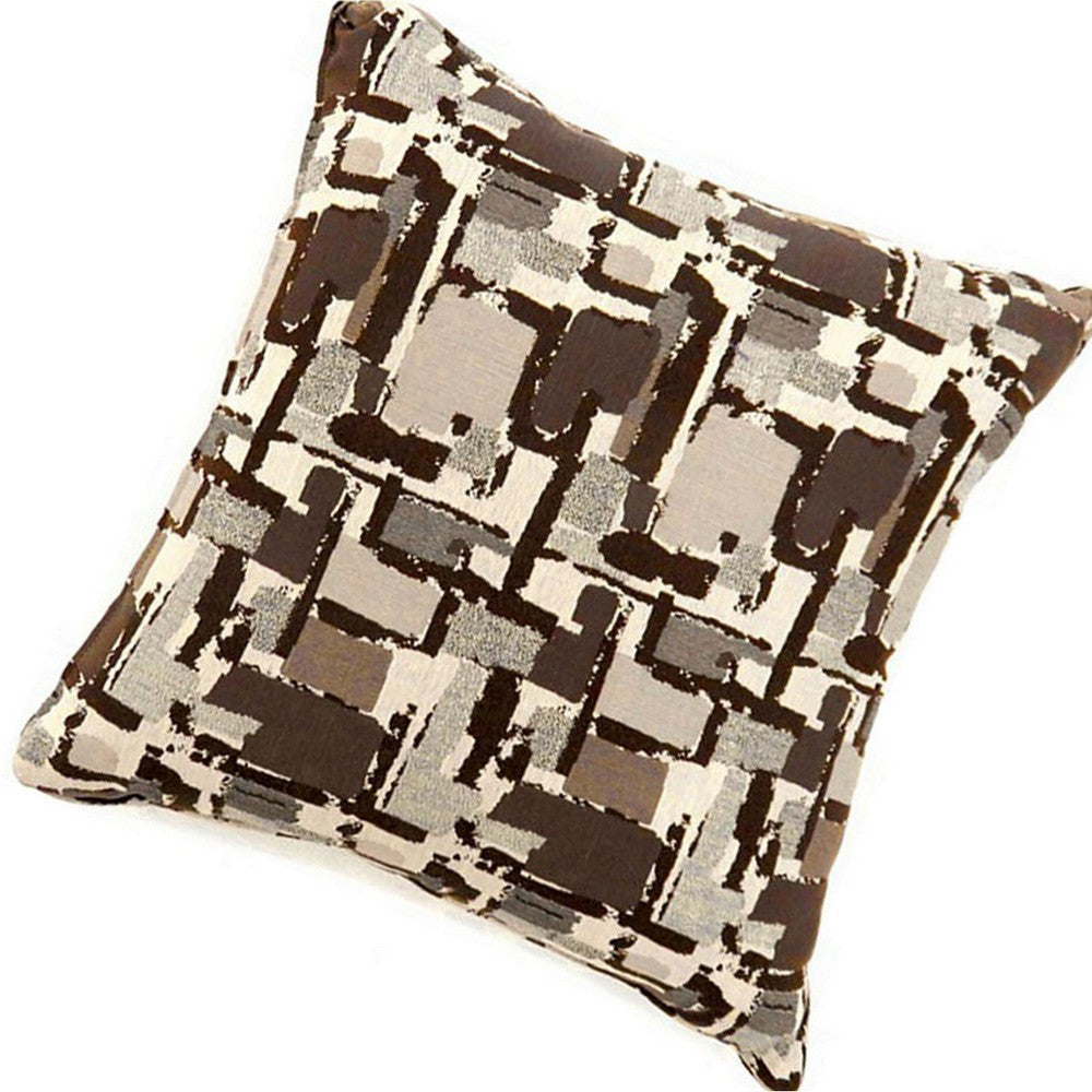 Concrit Contemporary Pillow, Small Set of 2, Brown By Casagear Home