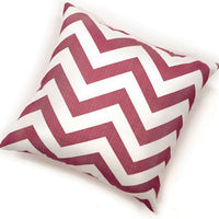 Zoe Contemporary Pillow, Red Chevron, Set of 2 - FOA-PL6022RD-S-2PK
