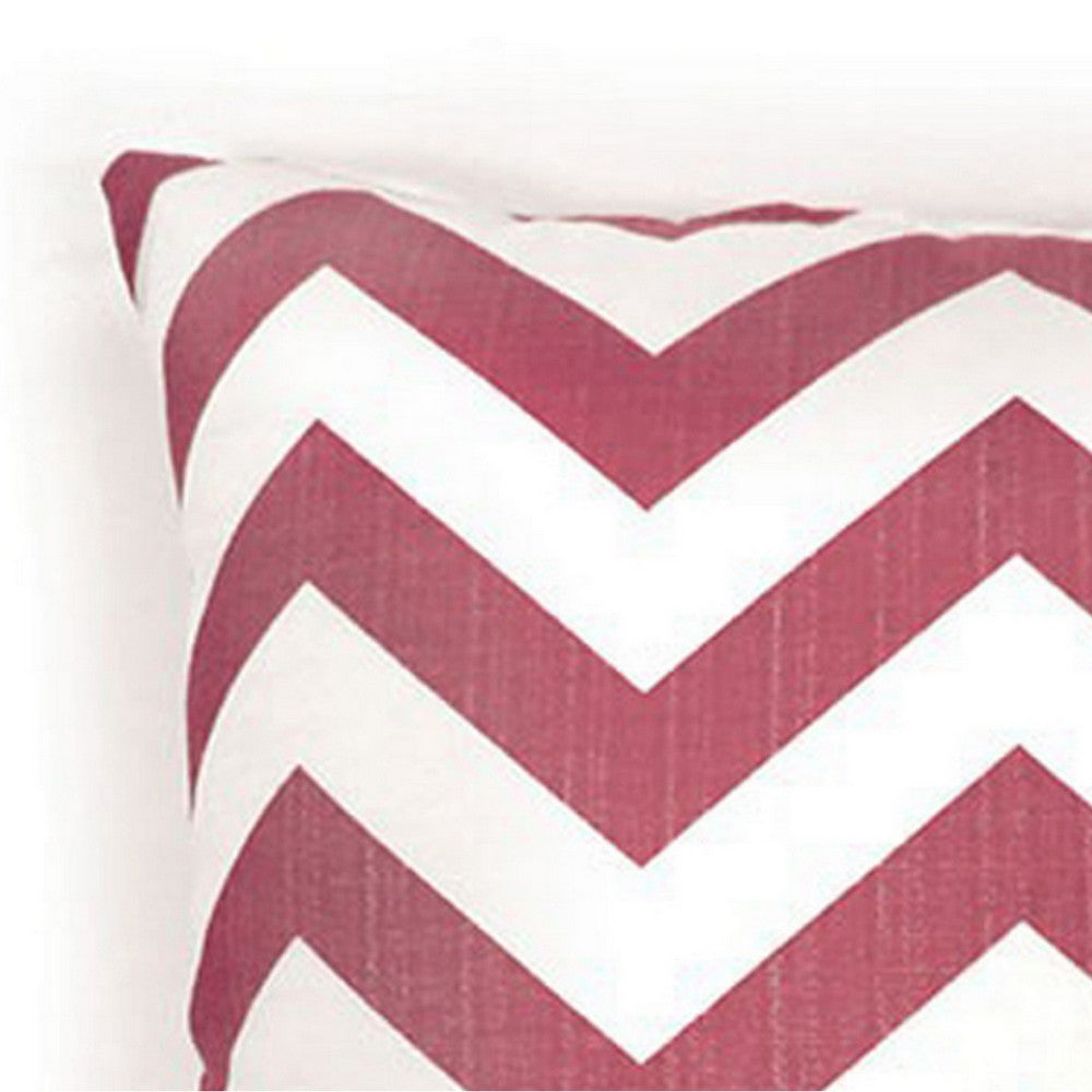Zoe Contemporary Pillow, Red Chevron, Set of 2 - FOA-PL6022RD-S-2PK