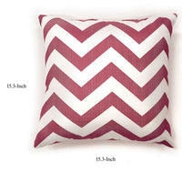 Zoe Contemporary Pillow, Red Chevron, Set of 2 - FOA-PL6022RD-S-2PK