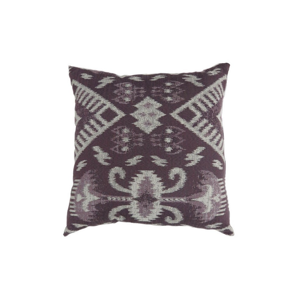 Contemporary Style Set of 2 Throw Pillows, Purple, White - FOA-PL6032PR-L-2PK