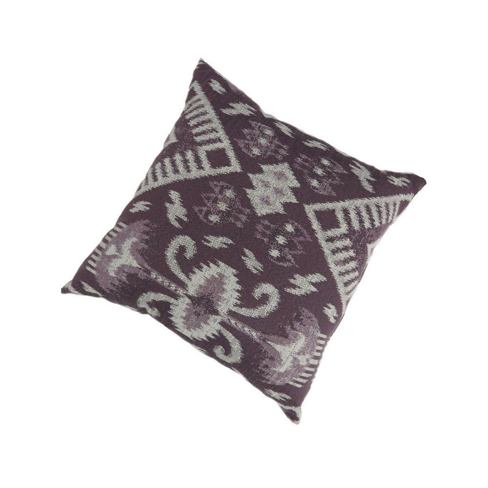Contemporary Style Set of 2 Throw Pillows, Purple, White - FOA-PL6032PR-L-2PK