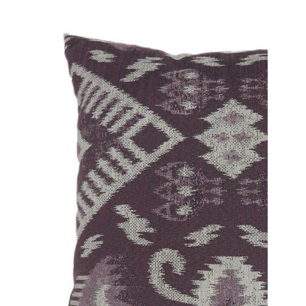 Contemporary Style Set of 2 Throw Pillows, Purple, White - FOA-PL6032PR-L-2PK