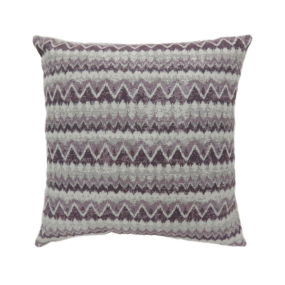 Contemporary Style Horizontally Zigzag Designed Set of 2 Throw Pillows, Purple -PL6033PR-L-2PK By Casagear Home