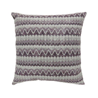 Contemporary Style Horizontally Zigzag Designed Set of 2 Throw Pillows, Purple -PL6033PR-L-2PK By Casagear Home