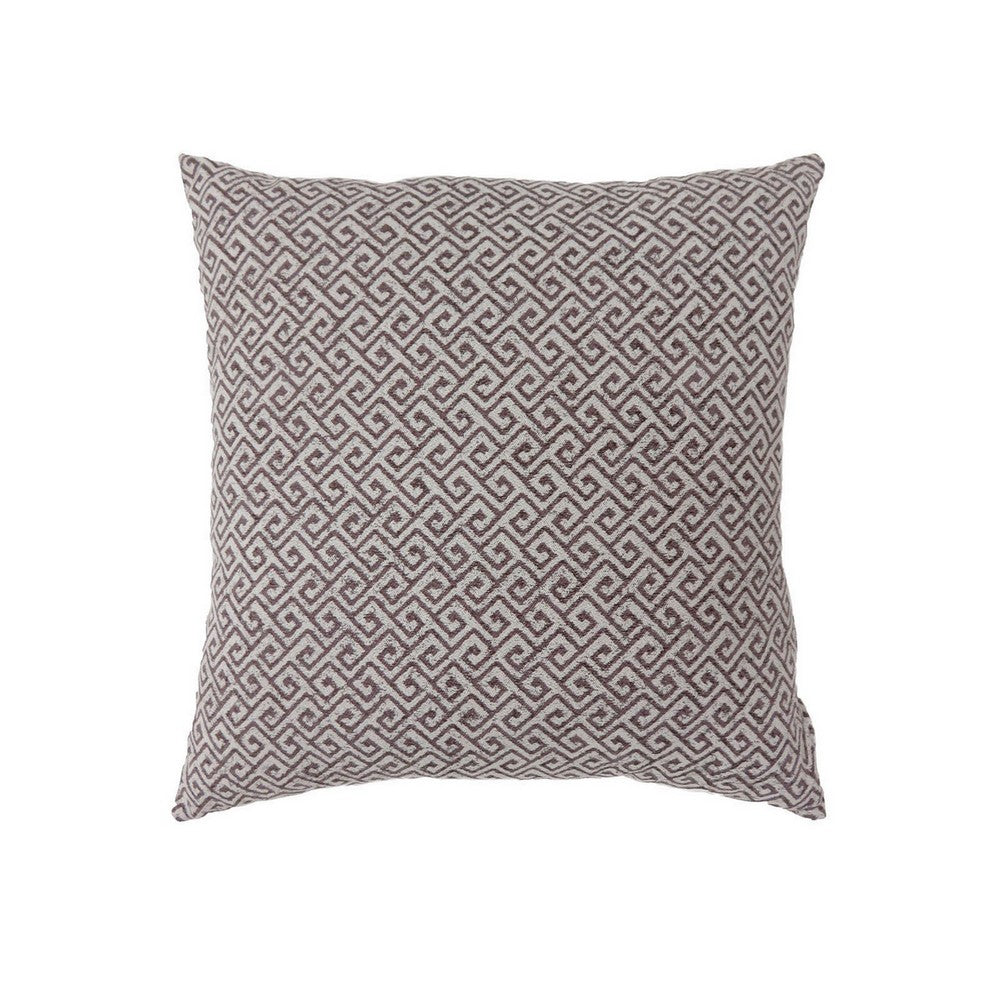 Contemporary Style Small Diagonal Patterned Set of 2 Throw Pillows, Brown - FOA-PL6037BR-L-2PK