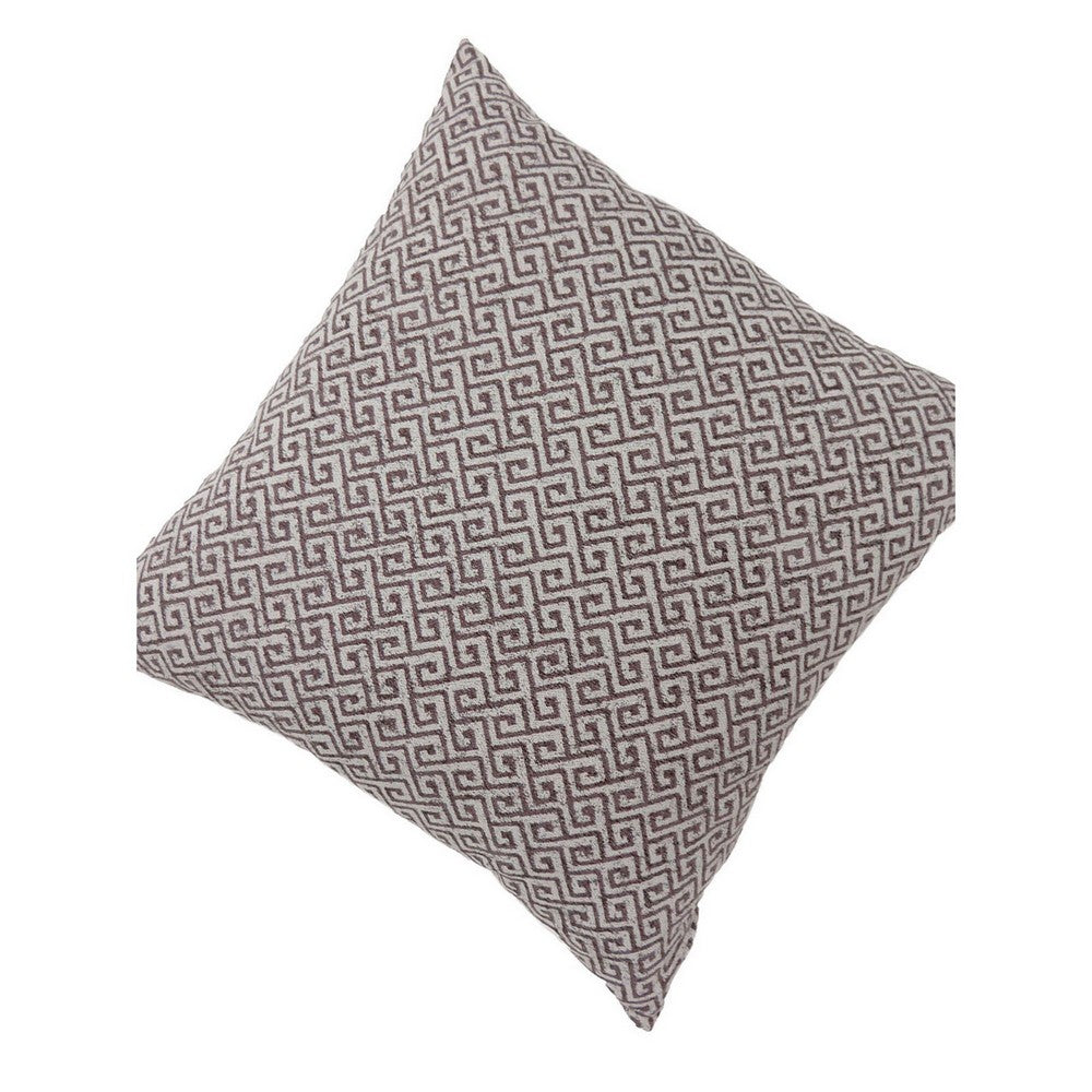 Contemporary Style Small Diagonal Patterned Set of 2 Throw Pillows, Brown - FOA-PL6037BR-L-2PK
