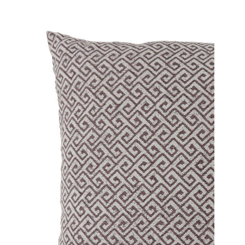Contemporary Style Small Diagonal Patterned Set of 2 Throw Pillows, Brown - FOA-PL6037BR-L-2PK