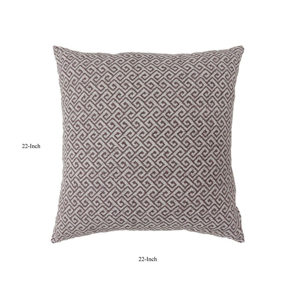 Contemporary Style Small Diagonal Patterned Set of 2 Throw Pillows, Brown - FOA-PL6037BR-L-2PK