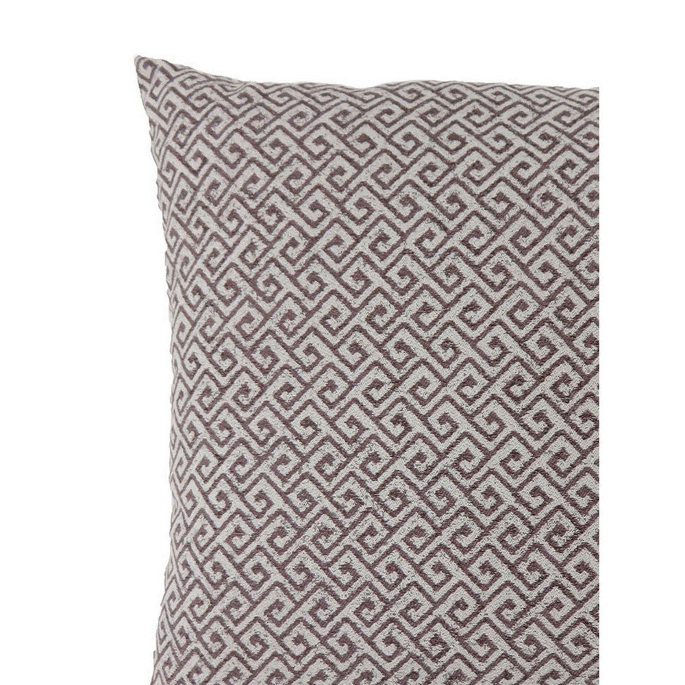 Contemporary Style Small Diagonal Patterned Set of 2 Throw Pillows, Brown - FOA-PL6037BR-S-2PK