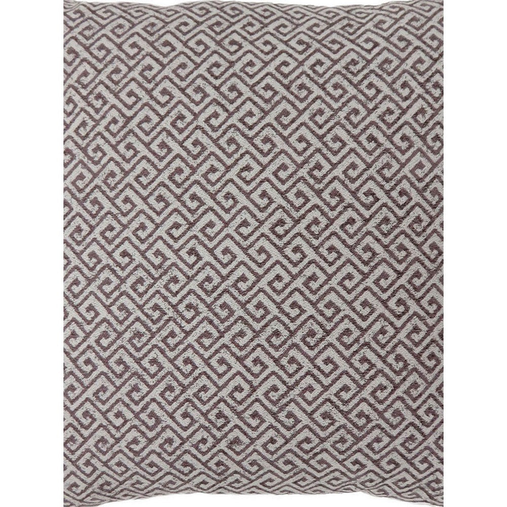 Contemporary Style Small Diagonal Patterned Set of 2 Throw Pillows, Brown - FOA-PL6037BR-S-2PK