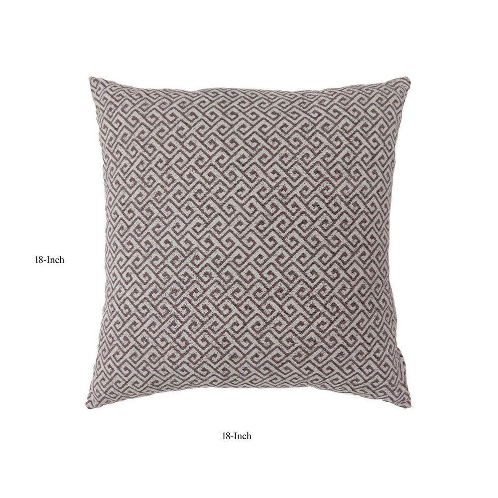 Contemporary Style Small Diagonal Patterned Set of 2 Throw Pillows, Brown - FOA-PL6037BR-S-2PK