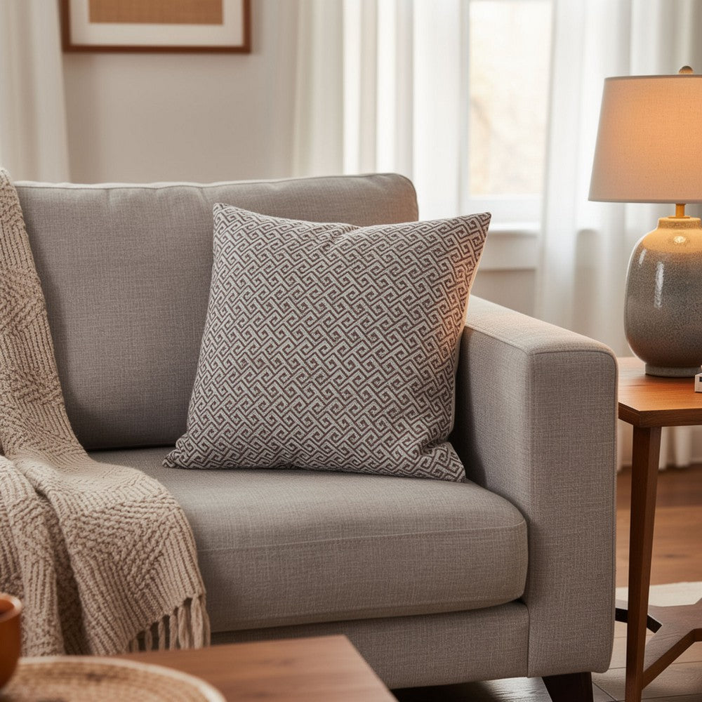 Contemporary Style Small Diagonal Patterned Set of 2 Throw Pillows, Brown - FOA-PL6037BR-S-2PK