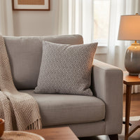Contemporary Style Small Diagonal Patterned Set of 2 Throw Pillows, Brown - FOA-PL6037BR-S-2PK