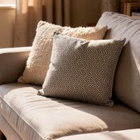 Contemporary Style Small Diagonal Patterned Set of 2 Throw Pillows, Brown - FOA-PL6037BR-S-2PK