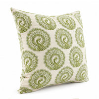 FIFI Contemporary Big Pillow With pattern Fabric, Green Finish, Set of 2 - FOA-PL677GR-L-2PK