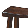 Wooden 18" Counter Height Stool with Saddle Seat, Distressed Cherry, Set Of 2 -BM175979