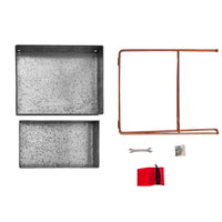 Galvanized Metal 2 Tiered Rectangular Serving Tray, Gray - BM164574