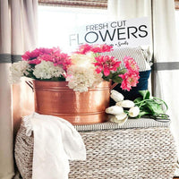 Hammered Pattern Galvanized Farmhouse Style Tub, Copper - BM164577