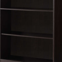 BM144435 Spacious Dark Brown Finish Bookcase With 5 Open Shelves