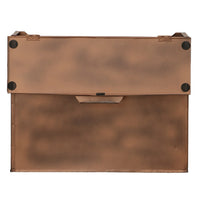 Envelope Shaped Wall Mount Metal Mail Box, Copper - BM15926
