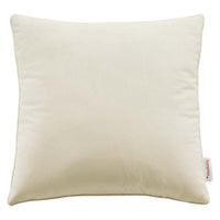 Modway Enhance Performance Velvet Throw Pillow, 18" x 18", Ivory